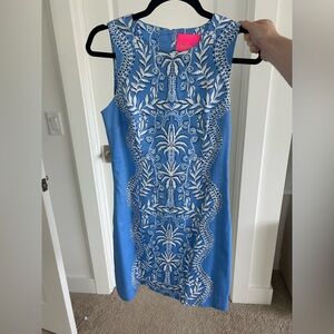 Lilly Pulitzer Mila blue white shift dress. NWOT $220 look! Size 2